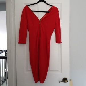 Red tight sexy dress